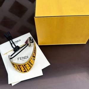 Fendi Silver and Yellow FF bracelet